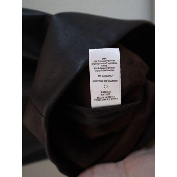Bishop + Young Women's Sz XS Dark Chocolate Hayden Faux Leather Mini Dress $108 - Picture 8 of 11